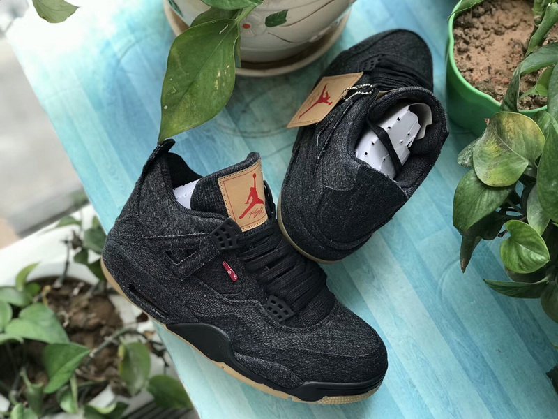 Authentic Air Jordan 4 X Levis NGR Black